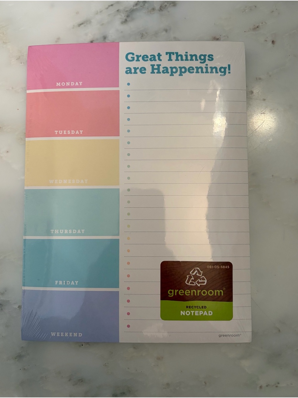 *BRAND NEW* Target Pastel Weekly Recycled Notepad - Pink, Peach, Yellow, Blue